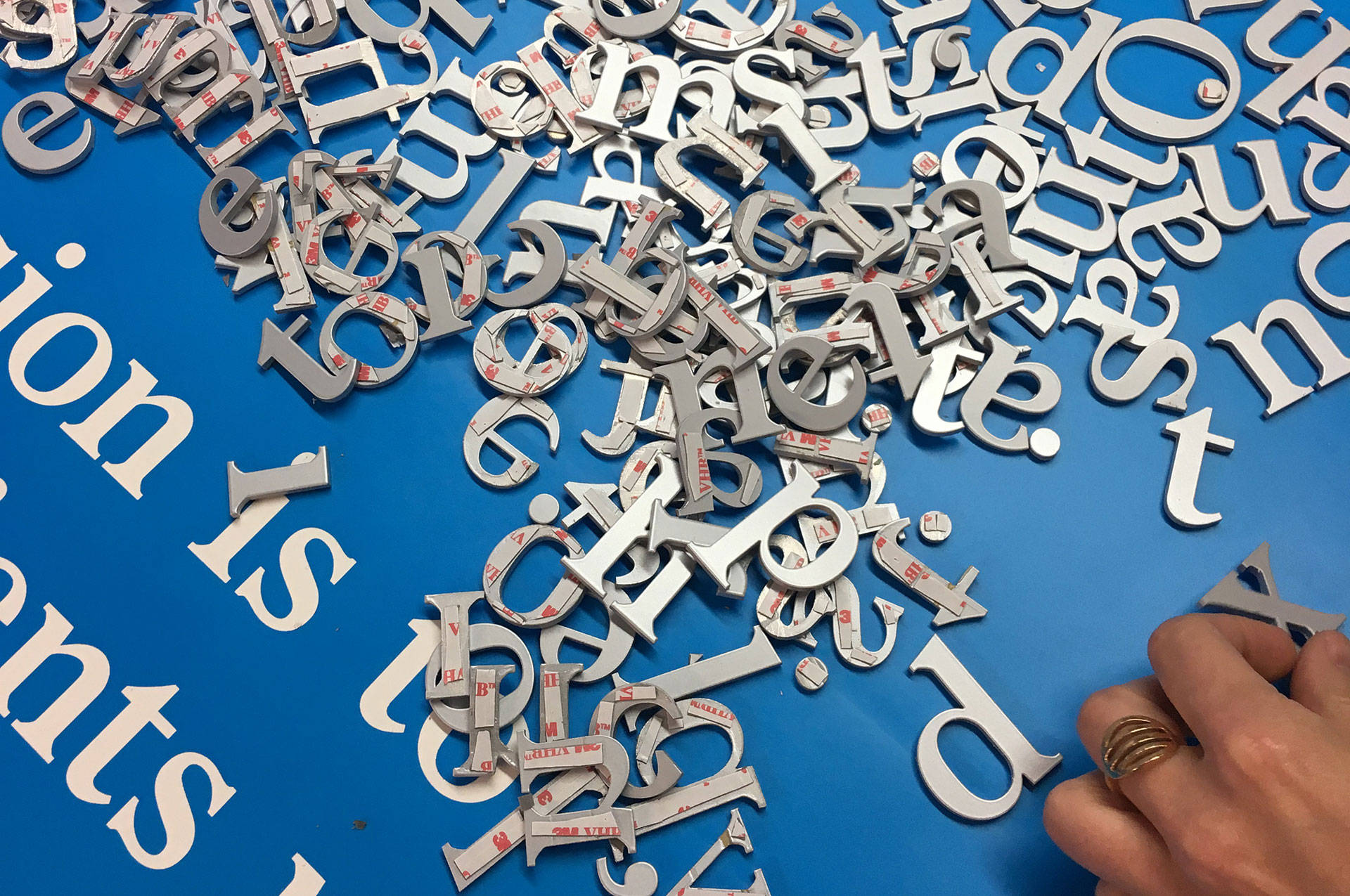 laser cut aluminium lettering for signage